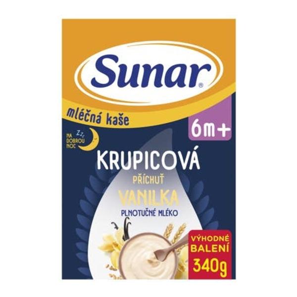 Sunar mléčná krupicová kaše na dobrou noc vanilková XXL