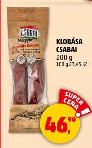 KLOBÁSA CSABAI, 200 g  