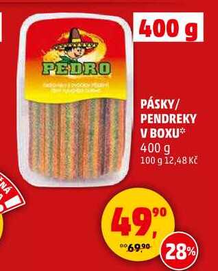 PÁSKY/ PENDREKY V BOXU, 400 g 