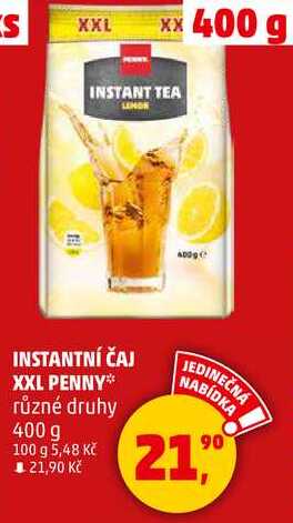 INSTANTNÍ ČAJ XXL PENNY různé druhy, 400 g  