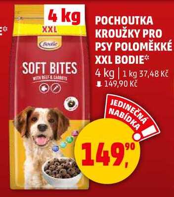 POCHOUTKA KROUŽKY PRO PSY POLOMĚKKÉ XXL BODIE, 4 kg 
