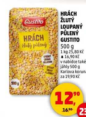 Gustito HRÁCH ŽLUTÝ, 500 g 