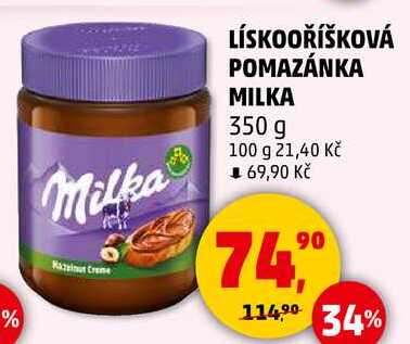 Milka LÍSKOOŘÍŠKOVÁ POMAZÁNKA, 350 g  