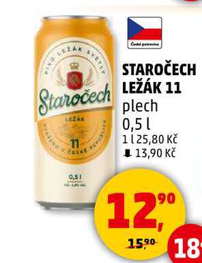 STAROČECH LEŽÁK 11 plech, 0,5 l