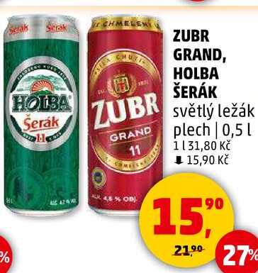 ZUBR GRAND plech, 0,5 l