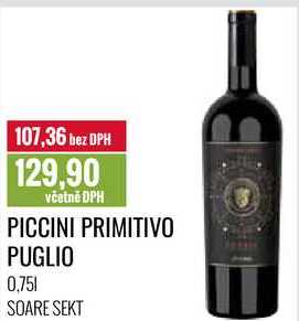 PICCINI PRIMITIVO PUGLIO 0,75l