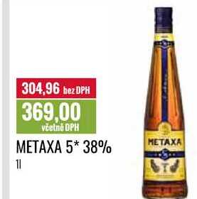 METAXA 5* 38% 1l