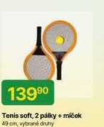Tenis soft, 2 pálky + míček 49 cm, vybrané druhy  