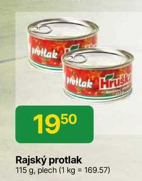Hruška Rajský protlak 115 g, plech