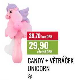 CANDY + VĚTRÁČEK UNICORN 3g 