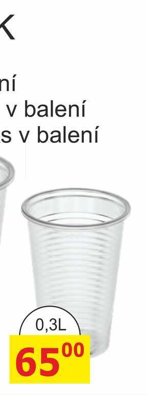 KELÍMEK - plastový transparent - 0,3L/100 ks