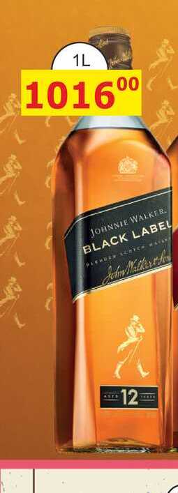 Johnnie Walker Black label 12ti letá skotská whisky 1l 