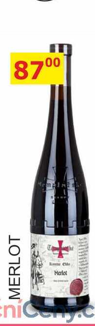 Templářské sklepy 0,75l MERLOT 