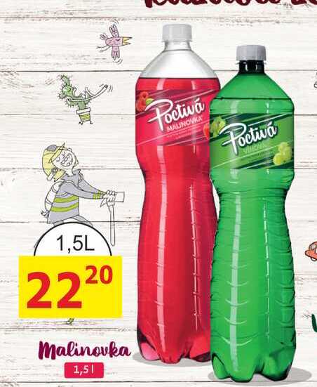 Poděbradka Poctivá Malinovka 1,5l 1.5l