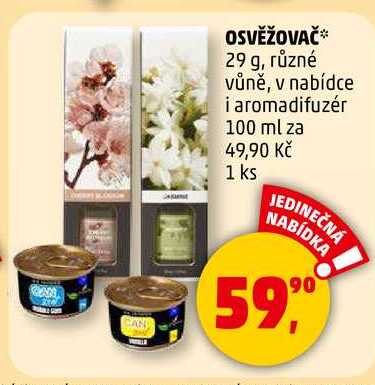 OSVĚŽOVAČ 29 g, různé vůně, 1 ks