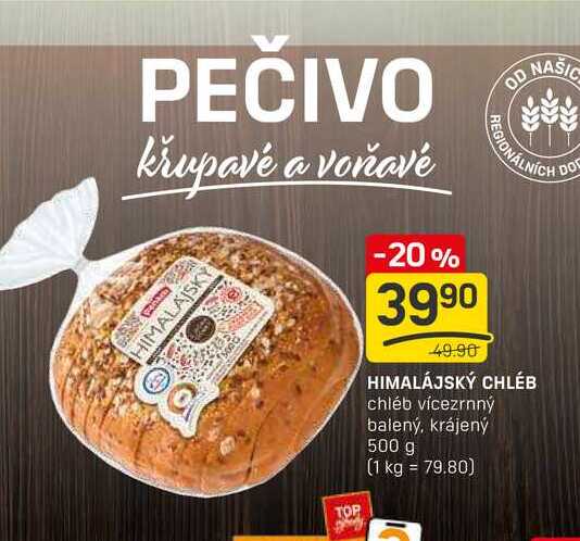 HIMALÁJSKÝ CHLÉB chléb vícezrnný balený, krájený 500 g