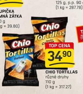 CHIO TORTILLAS různé druhy 110 g  