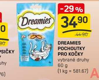 DREAMIES POCHOUTKY PRO KOČKY vybrané druhy 60 g 