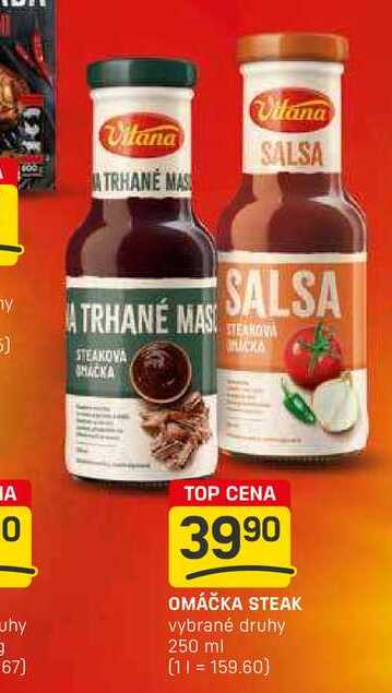 OMÁČKA STEAK vybrané druhy 250 ml  