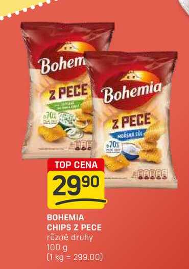 BOHEMIA CHIPS Z PECE různé druhy 100g