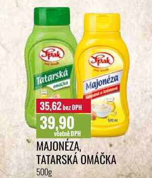 MAJONÉZA, TATARSKÁ OMÁČKA 500g 
