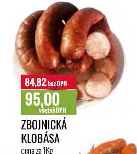 ZBOJNICKÁ KLOBÁSA cena za 1Kg 