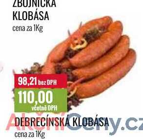 DEBRECINSKA KLOBÁSAY cena za 1Kg 