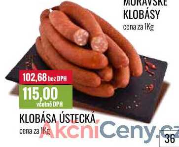 KLOBÁSA ÚSTECKÁ cena za 1kg