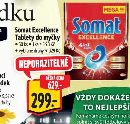  Somat Excellence Tablety do myčky  50 ks 