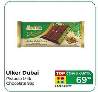 Ulker Dubai Pistacio Milk Chocolate 93g 