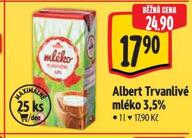 Albert Trvanlivé mléko 3,5% 