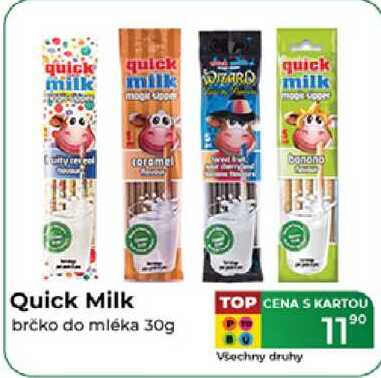 Quick Milk brčko do mléka 30g 