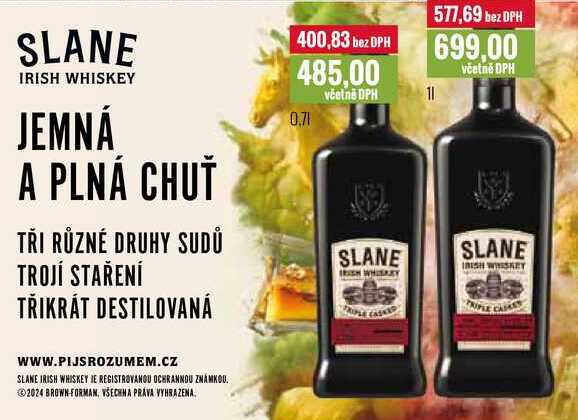 SLANE IRISH WHISKEY 0,7l, 1l