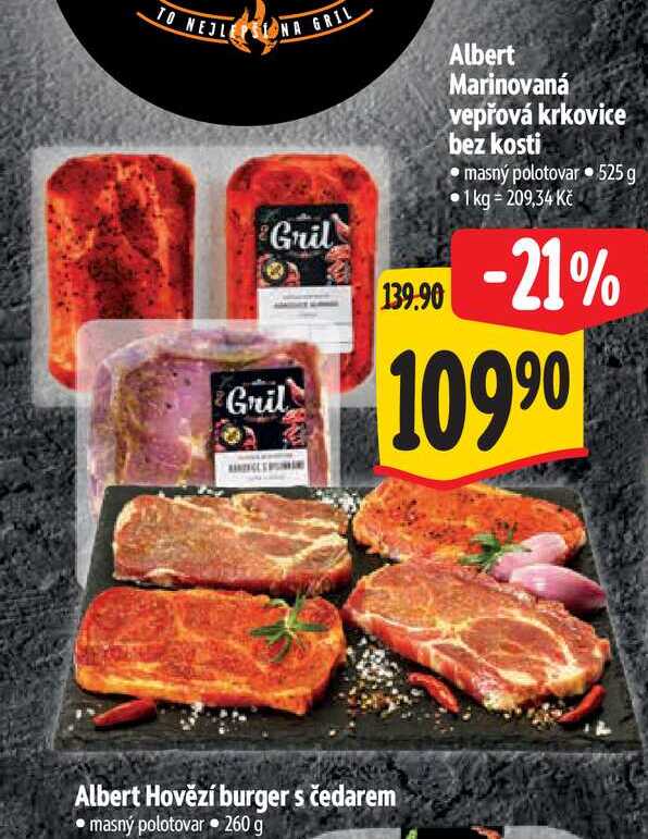   Albert Marinovaná vepřová krkovice bez kosti  525 g