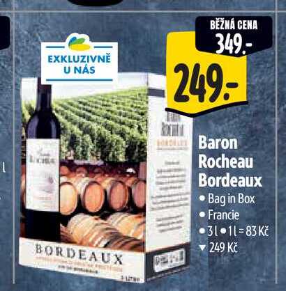   Baron Rocheau Bordeaux  Bag in Box 3 l