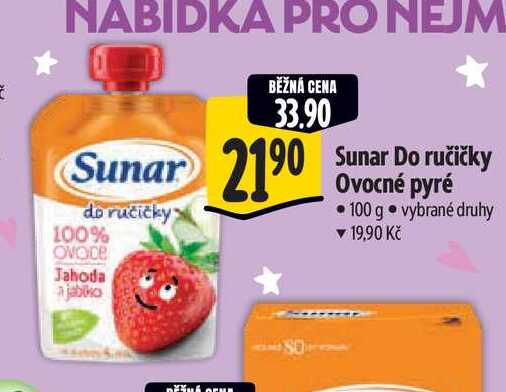   Sunar Do ručičky Ovocné pyré 100 g 