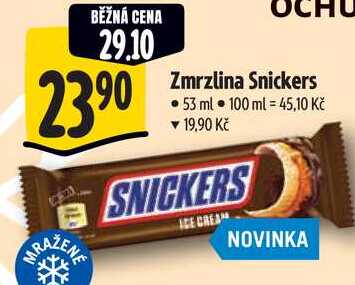 Zmrzlina Snickers, 53 ml 