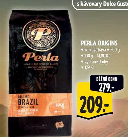  PERLA ORIGINS  zrnková káva 500 g 