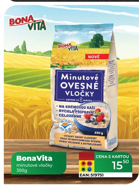 Bona Vita minutové vločky 350g 