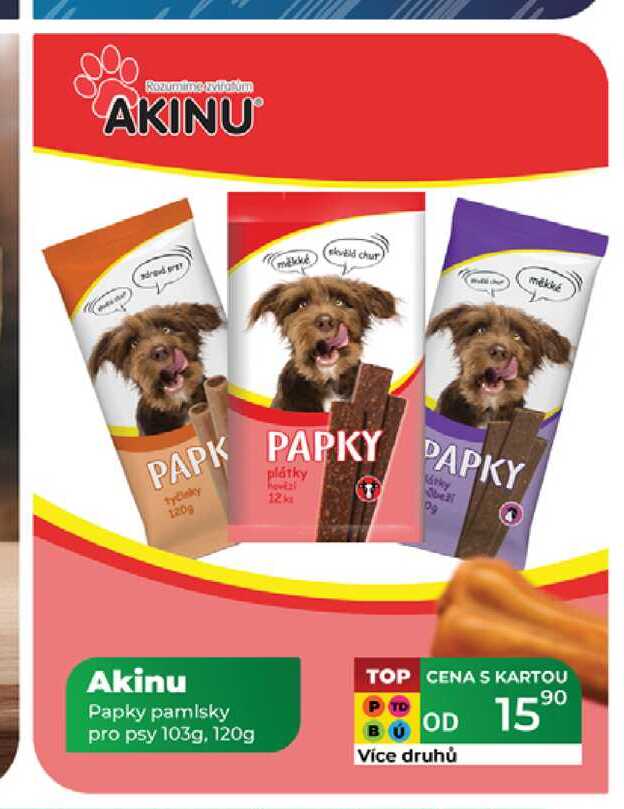 Akinu Papky pamlsky pro psy 103g, 120g 
