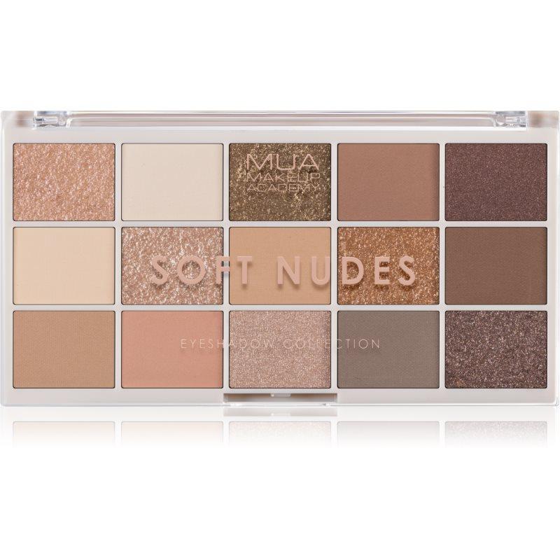 MUA Makeup Academy Professional 15 Shade Palette paletka očních stínů odstín Soft Nudes 12 g