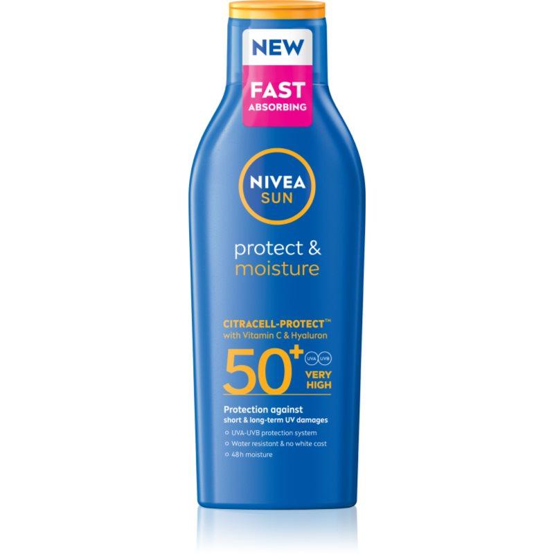NIVEA SUN Protect & Moisture hydratační mléko na opalování SPF 50+ 200 ml