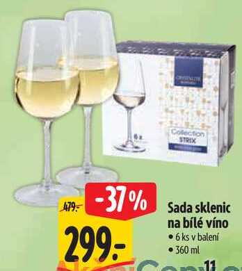 Sada sklenic na bílé víno, 6 ks