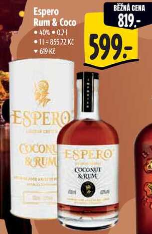 Espero Rum & Coco, 0,7 l
