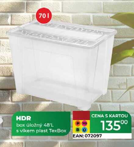 HDR box úložný 48'L s vikem plast TexBox 