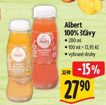 Albert 100% šťávy, 200 ml 