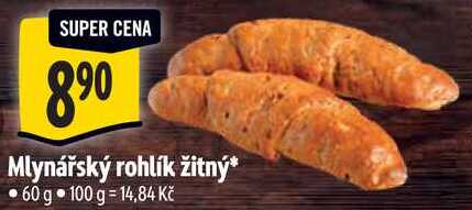 Mlynářský rohlík žitný, 60 g