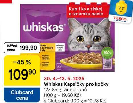 Whiskas Kapsičky pro kočky, 12× 85 g, více druhů  
