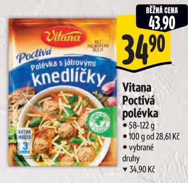 Vitana Poctivá polévka, 58-122 g 
