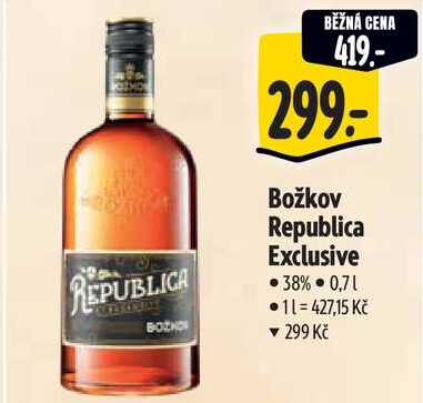 Božkov Republica Exclusive, 0,7 l